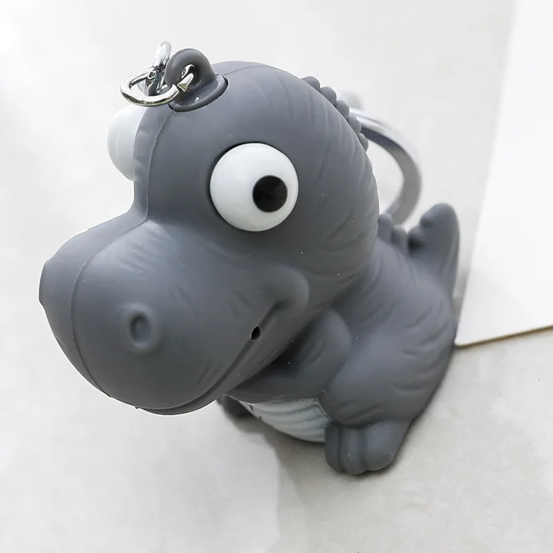 

Creative Keychain Blasting Dinosaur LED Illuminated Voice Car Bag Key chain Pendant Multifunction Flashlight Toy Keyring Gift