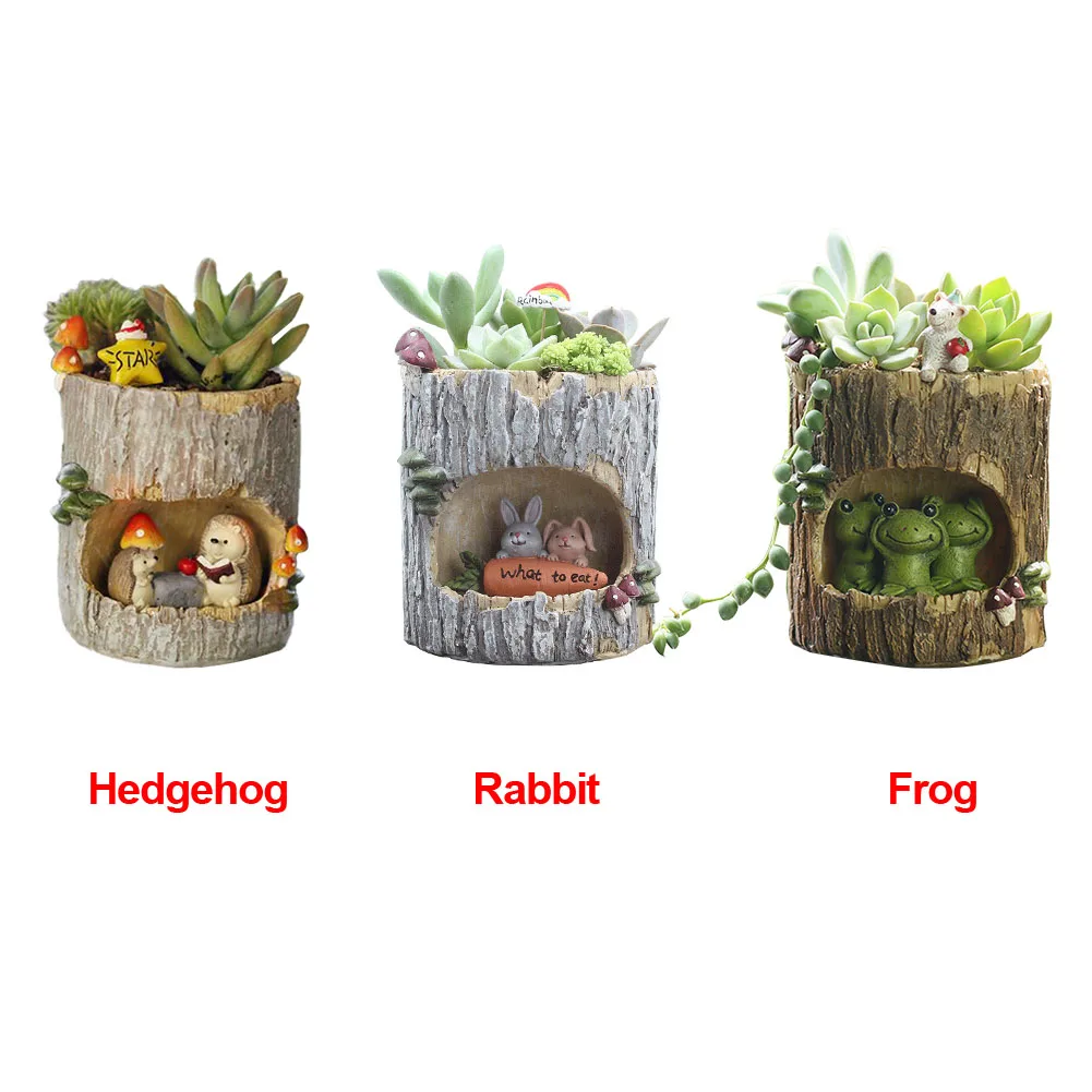 

Home Succulent Plant Pot Aeration Pastoral Gift Room Hole Flower Garden Desktop Decoration Office Mini