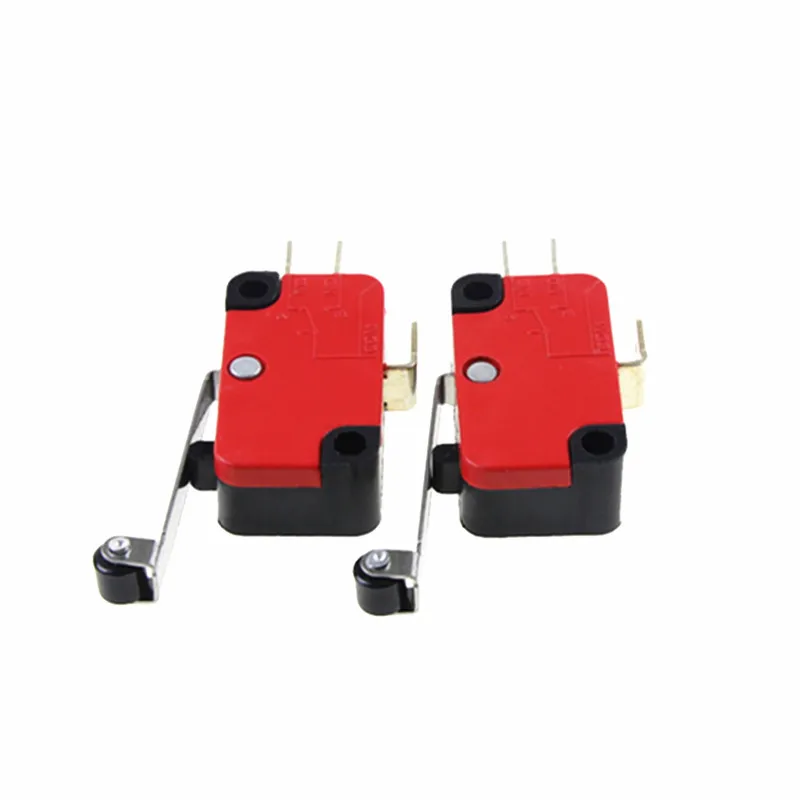 

2pcs 3D Printer Accessories V-156-1C25 Limit Switch Silver Point with Long Wheel Micro Switch