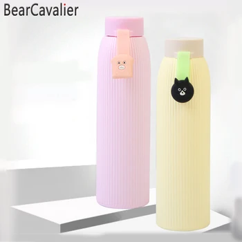 

BearCavalier Children Infusers High Temperature Resistant Glass Water Bottle Sports Portable Silicone Set Drinkware Water bottle