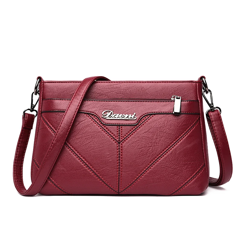 Модная женская сумка на плечо, дизайнерская женская сумка из искусственной кожи, брендовые сумки-мессенджеры, женская сумка с клапаном, сумки через плечо для женщин - Цвет: Красный