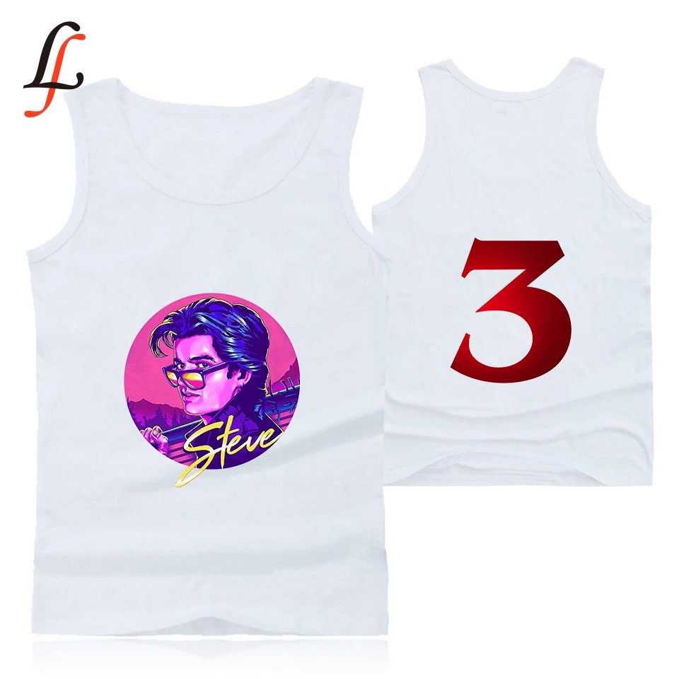 Casual Tank Top Sleeveless Vest stranger things 3 Print Bodybuilding Gymclothing Tank Tops Summer Male fitness Men/Women BAMBAM