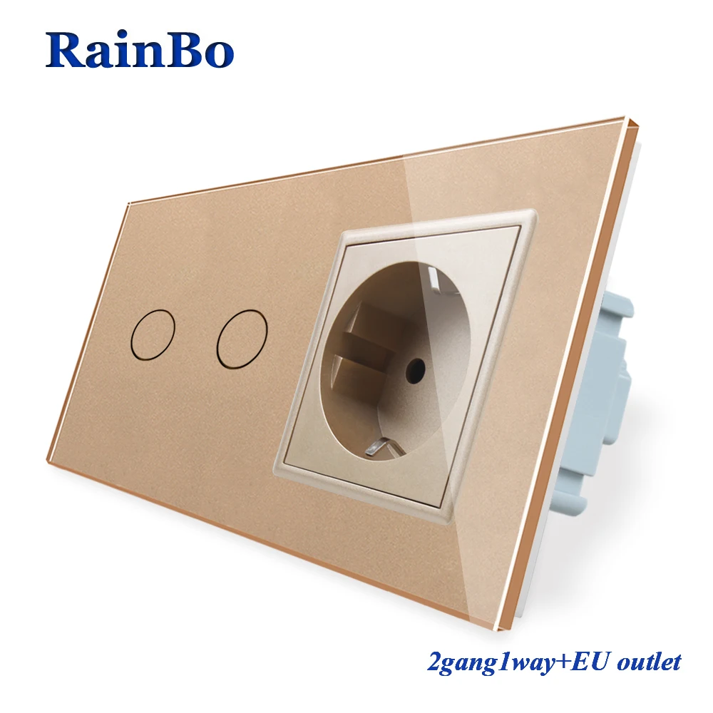 Rainbo Роскошные брендовые Сенсорный экран Управление закаленное Кристалл Стекло