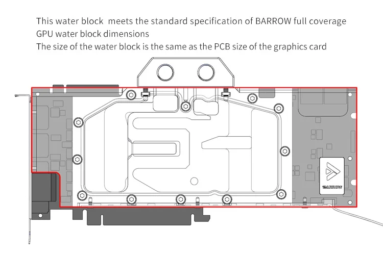 Курган BS-GIX2080T-PA, LRC 2,0 полное покрытие видеокарты водяного охлаждения блоки, для Gigabyte AORUS RTX2080Ti/2080/2070