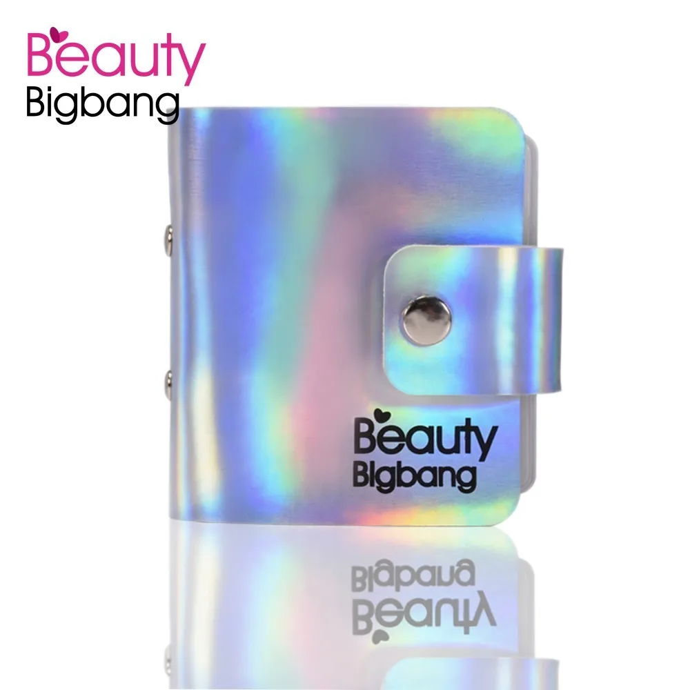 

BEAUTYBIGBANG 20 Slots 6*6cm Colorful Square Nail Art Plate Organizer Laser Stamping Plate Holder Case Bag