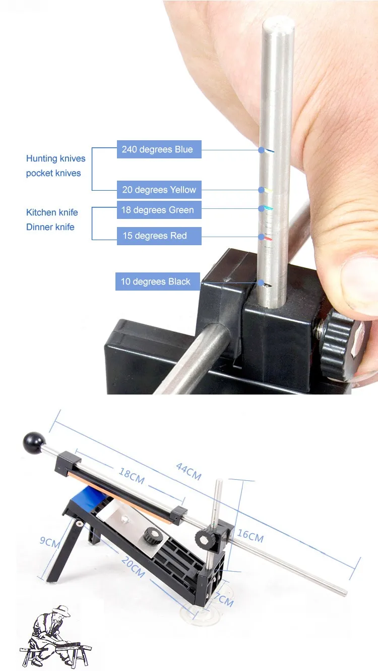 Нержавеющая сталь, профессиональная точилка для кухонных ножей, система заточки Afiador De Faca Afilador Cuchillos, 4 шт. камни