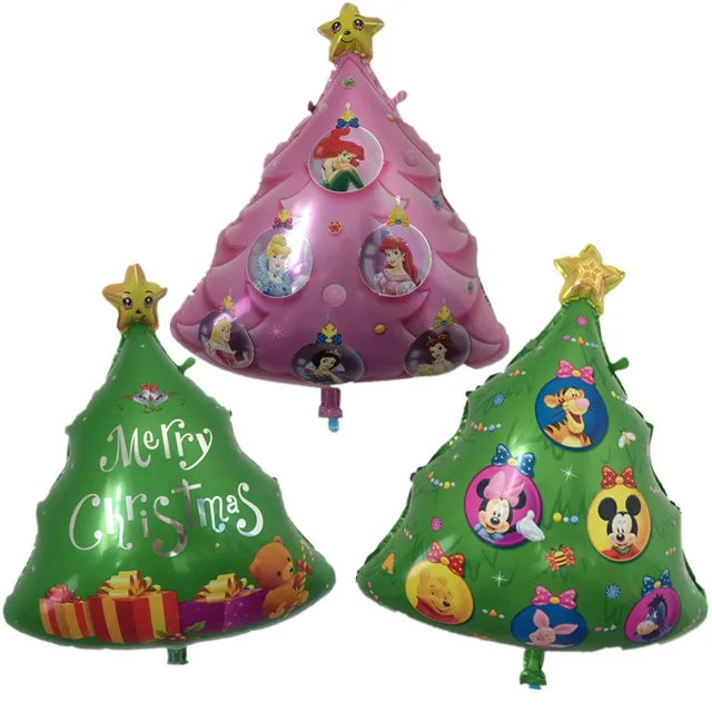 BINGTIAN Christmas Tree Shaped Foil Balloons Catoon Animal Pink Princess Balloon Decoration BINGTIAN Christmas Tree Shaped Foil Balloons Catoon Animal Pink Princess Balloon Decoration