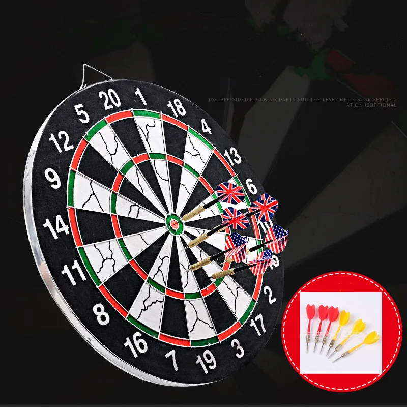 12 дюймов Dartboard утолщение Флокирование двухсторонние Дартс цель профессиональные
