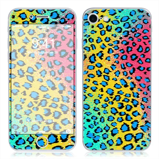 

Fashion colorful mobile case cover shiny glitter wrap paper for iphone 7 decals skin sticker