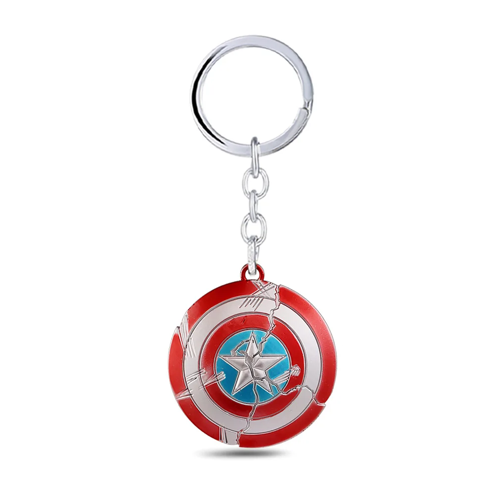 

The Avengers Star Shield Keychain Superhero Captain America Pendant Key Chain Car Bag Accessories llaveros Keyring Movie Jewelry