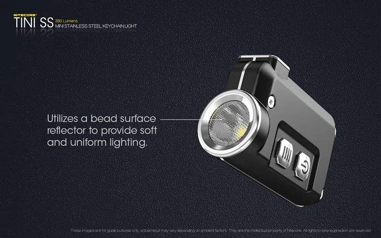 Nitecore TINI SS USB перезаряжаемая светодиодная подсветка ключа из нержавеющей стали CREE XP-G2 S3 светодиодный 380 лм включает USB перезаряжаемый литий-ионный аккумулятор