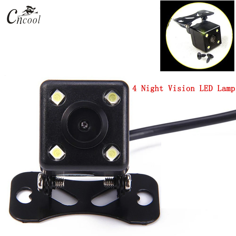 

Cncool 4 Led Lamps Reverse Camera HD Car Rearview Camera Wide View Angle Vehicle Camera Reverse Parking Assistance Backup Camera