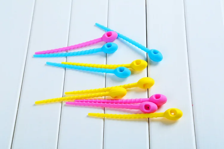 

Hot Sales New Arrivals Cute Bag sealing clamp Kawaii Candy Colors Novelty Multifunction silicone Household Food Bag Clips DJ6