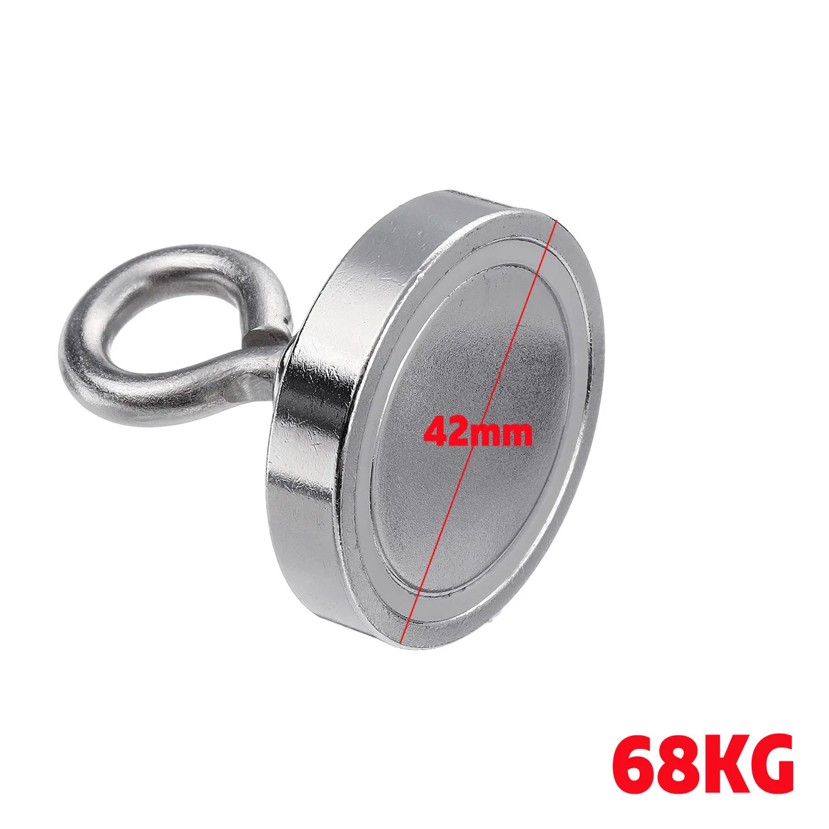 120 кг D60mm 68 кг D42mm сильный неодимовый магнит для рыбалки поврежденный поиск Магнитный Материал деап морская восстановления охоти - Цвет: 68kg