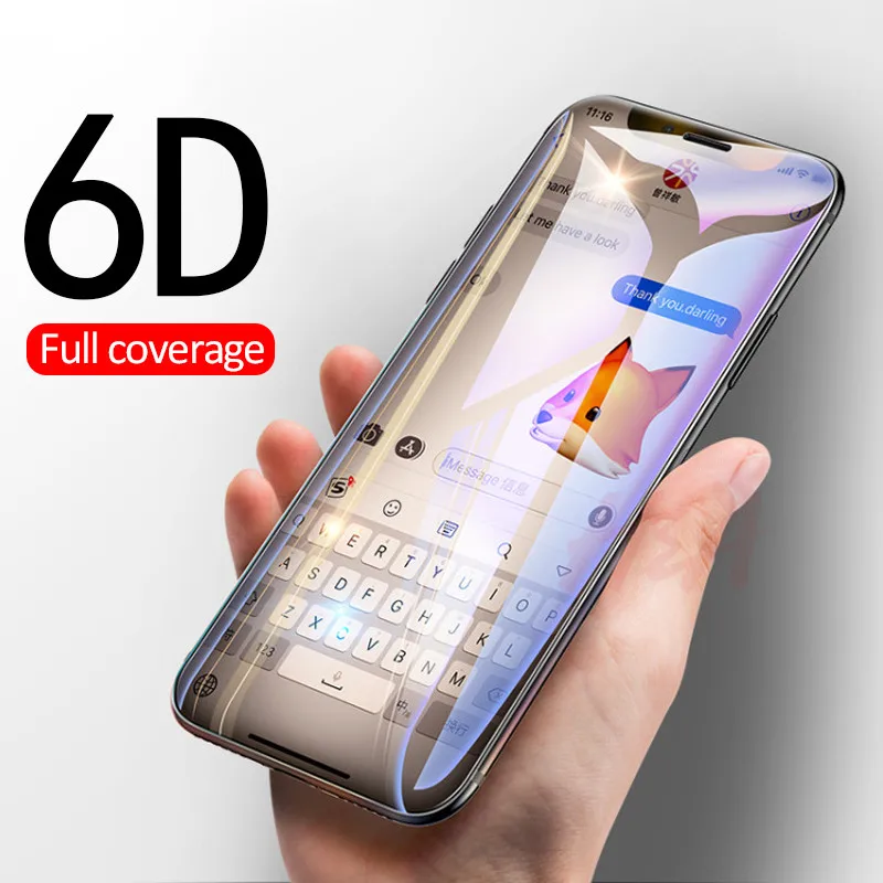 Volle Abdeckung 6D Rand Gehärtetem Glas Für iPhone 11 Pro Max 6 6s 7 8 Plus Screen Protector Für iP
