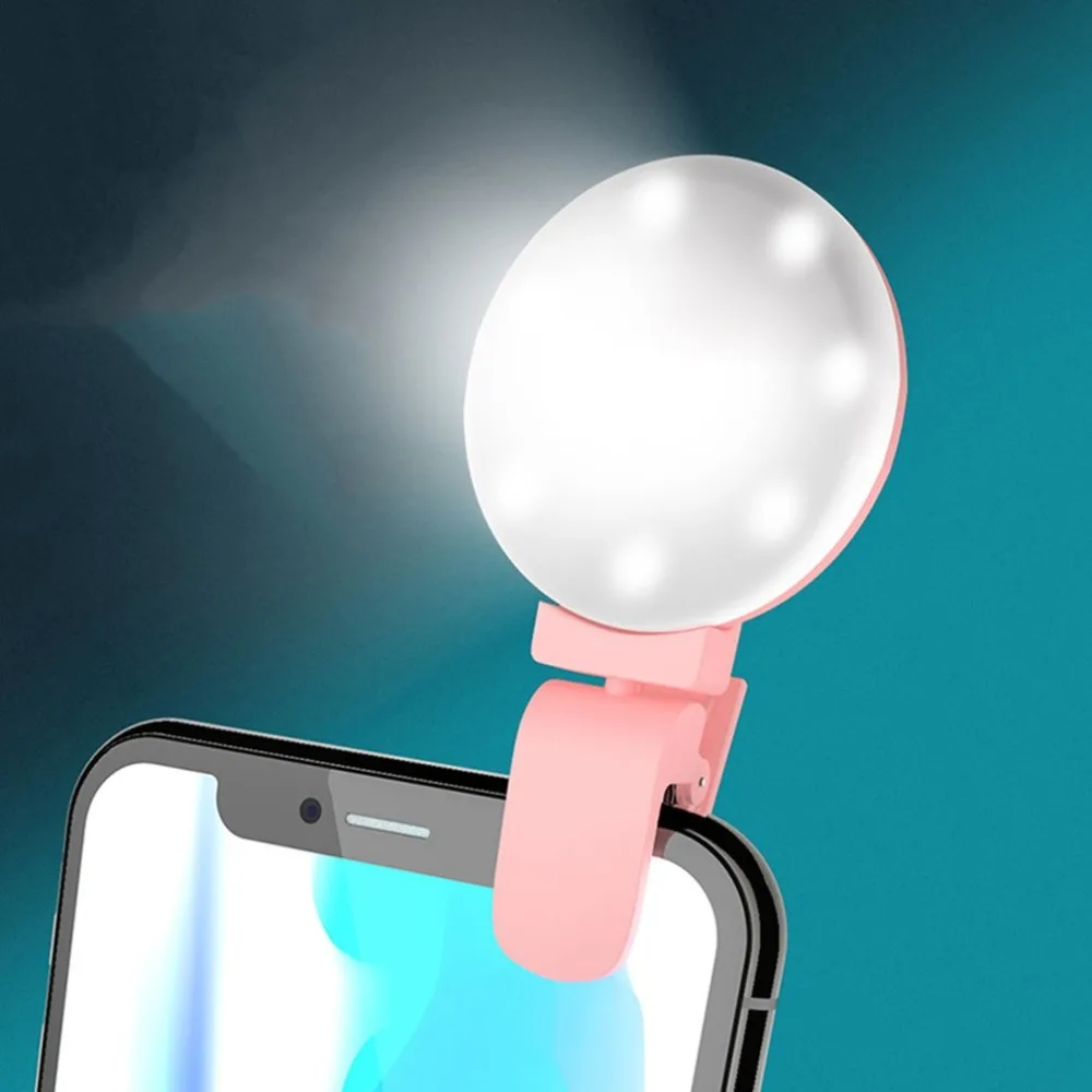 

Classic Design LED Selfie Ring Light Supplement Brightness Photo Light Clip-on Makeup Beauty Video Lamp for Mobile Phones