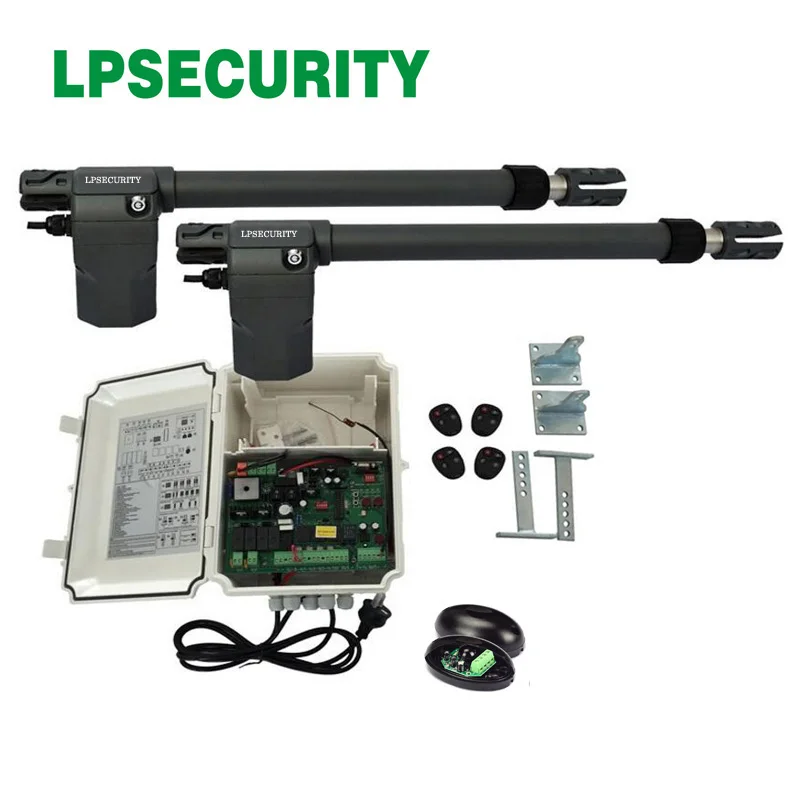 US $193.50 220V AC Heavy Duty Worm Gear Automatic Swing Gate Opener 400KG per leafphotocellslampbuttonkeypadgms operator optional