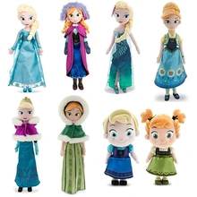 2Pcs set Princess Elsa Anna Stuffed Plush Doll Snow Queen Toys For Kids Gifts