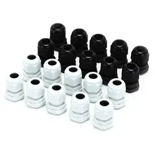 10 шт. кабели IP68 Водонепроницаемый PG11 черный, белый цвет Пластик желез разъемы для крепления кабелей желез разъемы для детей возрастом от 5 до 10 мм