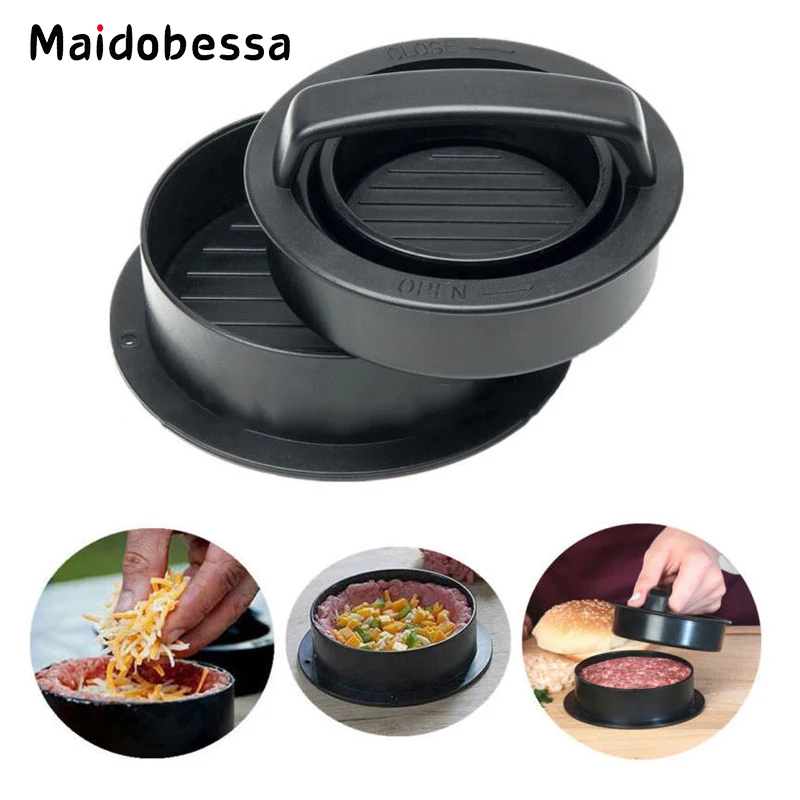 

Maidobessa Hamburger Makers Round Shape Hamburger Mold Kitchen Cooking Tools For Cutlets Burger Maker Mould Press