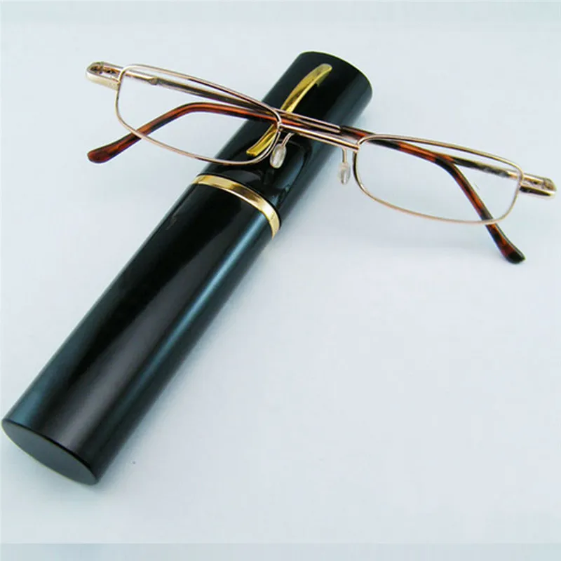 1 PC Men Unisex Presbyopia Reading Glasses Pen Tube Case +1.5 +2.0 +2.5