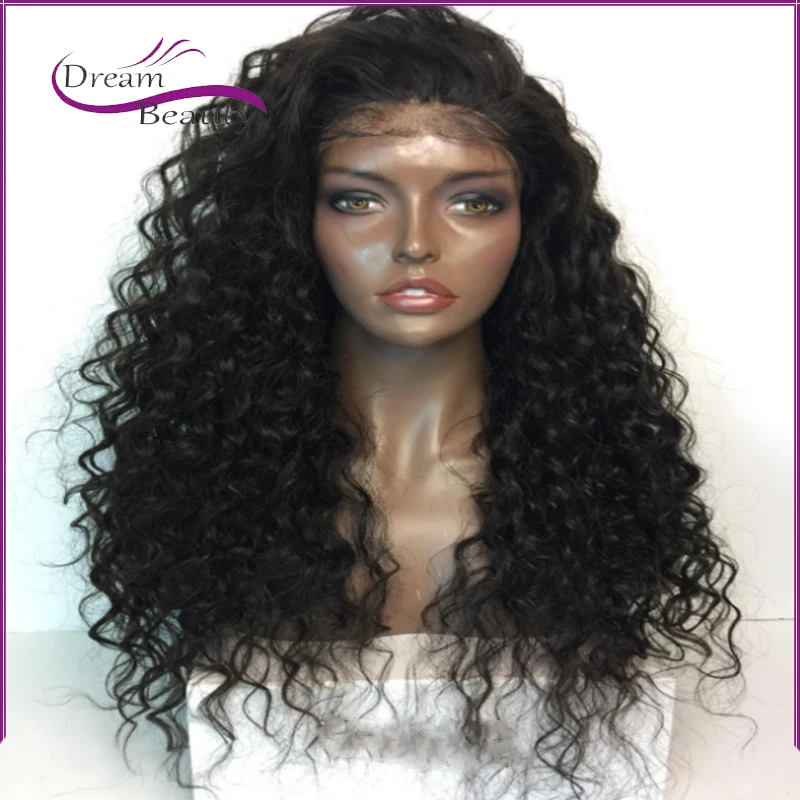 

180% density Full Lace Human Hair Wigs thick Kinky Curly Lace Front Human Hair Wigs With Baby Hair full human hair curly Wigs