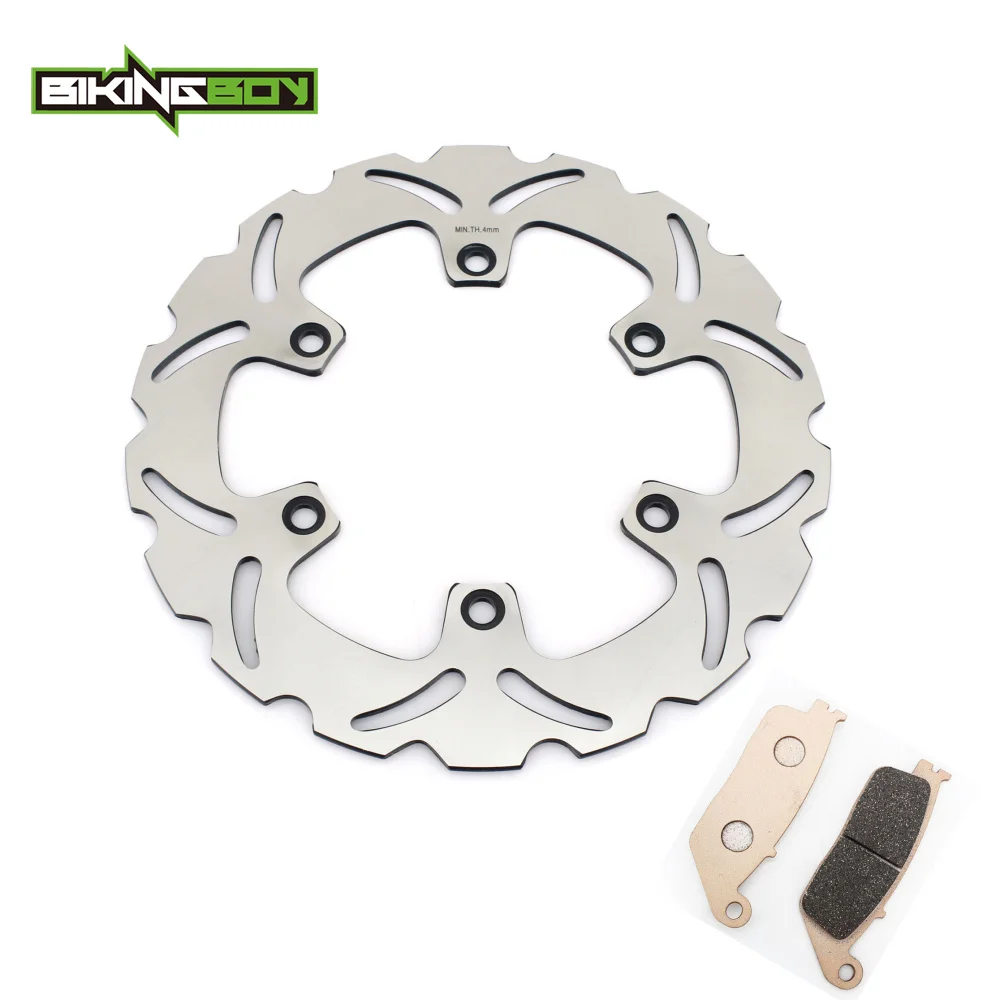 

BIKINGBOY 296mm Rear Brake Disc Disk Rotor Pads Wave Set for HONDA VT 750 Shadow RS 10-14 VT 750 Shadow Aero 04 05 06 07 08-15