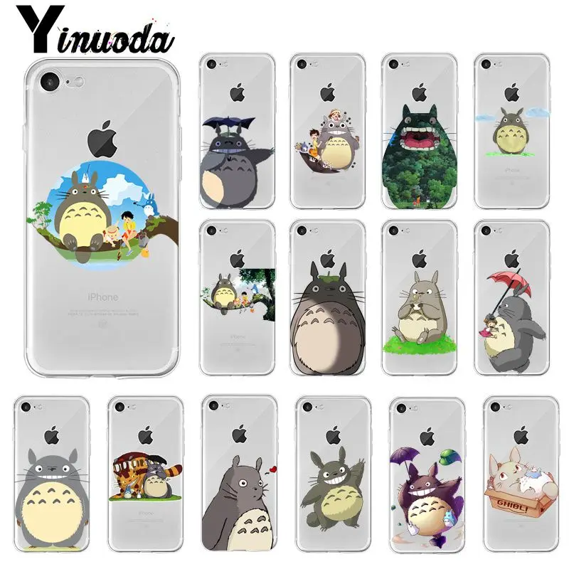 

Yinuoda Hayao Miyazaki Anime Totoro TPU Phone Case Cover Shell for Apple iPhone 8 7 6 6S Plus X XS MAX 5 5S SE XR Cellphones