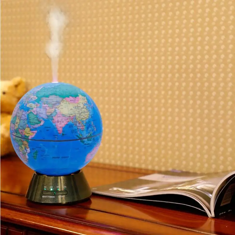 

300ml Aromatherapy humidifier Creative Globe Spherical Shape Home Office Aroma Diffuser with 7 Color Changing LED Lights Gifts
