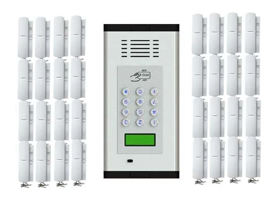 XinSiLu горячая Распродажа power line домофон аудио дверной телефон с кнопками прямого вызова Поддержка ID карты для разблокировки, 32-квартиры