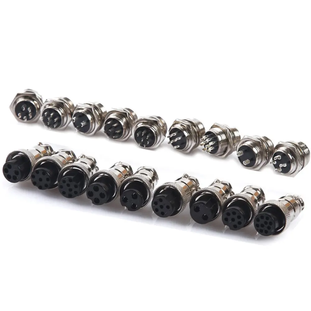 

1Set 16mm GX16 Screw Aviation Connector Plug 1-10Pin The Aviation Plug Cable Connector Regular Plug and Socket