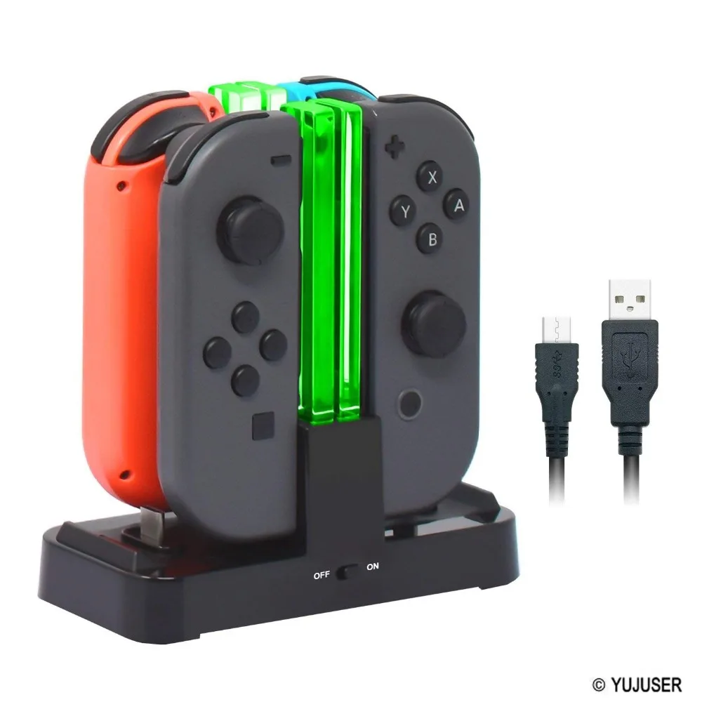 YUJUSER 1 шт. контроллер зарядное устройство для nyd переключатель Joy-con и Pro док-станция для зарядки контроллера станция с чистящей тканью