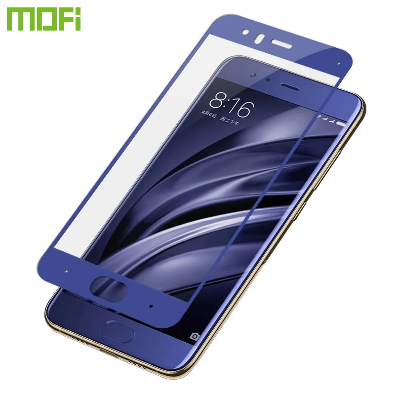 MOFi HD Clear Tempered Glass For Xiaomi Mi6 2.5D Round Edge 9H Full Cover Anti-Scratch Screen Protector 5.15 inch | Мобильные