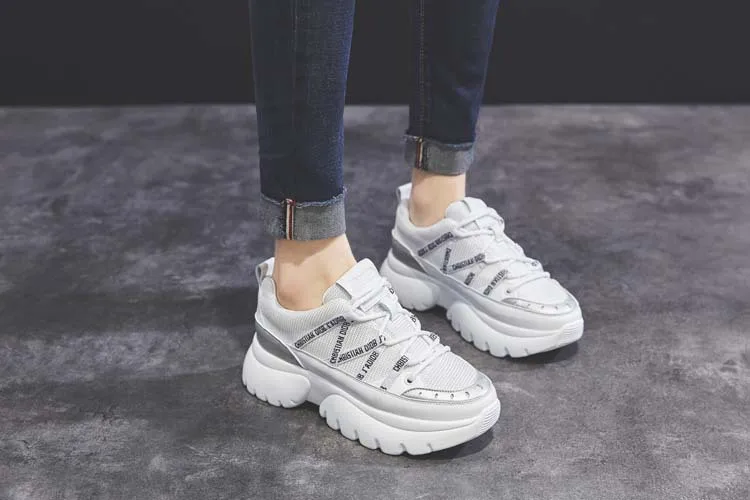 White Shoes Women Casual Sneakers Platform Fashion Brand zapatillas mujer Spring New chaussures femme Ladies footware B