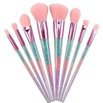 

8pcs Rainbow Diamond Crystal Unicorn Makeup Brushes Set Foundation Blending Powder Eye Face Brush Cosmetic Beauty Make Up Tools