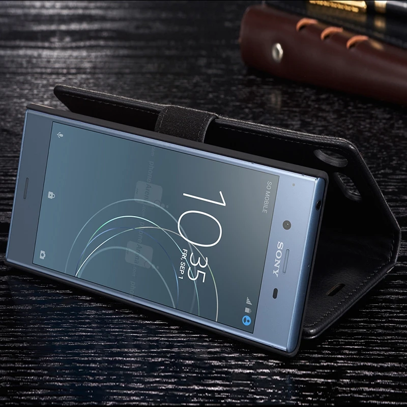 Флип Чехол книжка для Coque sony xperia XZ1 Роскошный кожаный бумажник слот карты Телефон чехол для Сони E xperia XZ1 G8341 G8342 случае Etui