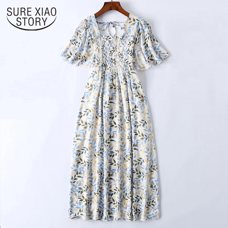 

vestidos de verano summer dress 2019 short sleece printing chiffon summer dress holiday women dress vestidos elegantes 4353 50