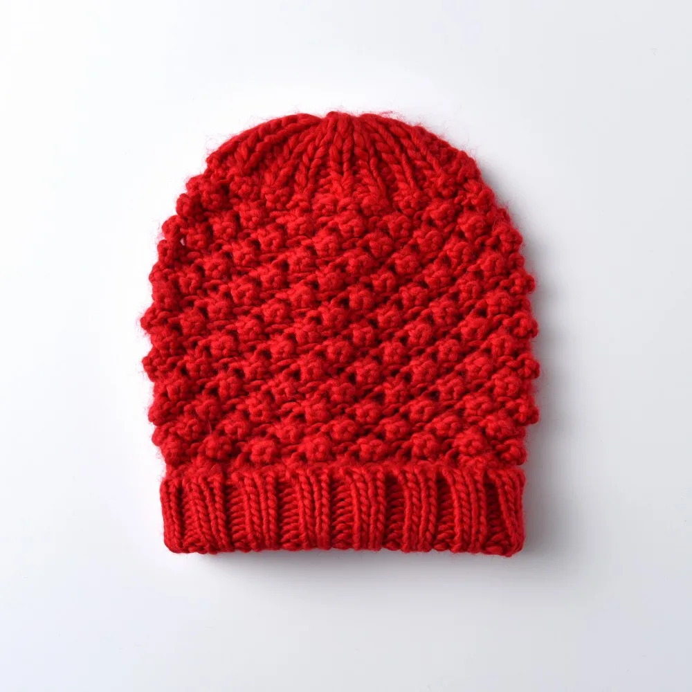 

2018 KBB Spring Popular Fashion Multicolors Colorful Solid Red Children Women Men Teenagers Knit Yarn Warm Winter Hat Beanie