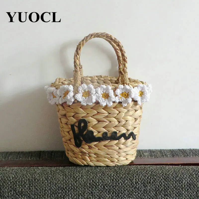 

Summer Crossbody Bags For Women 2018 Luxury Handbags Women Bags Designer Famous Brand Ladies flower Beach Bag Wicker Straw Bag