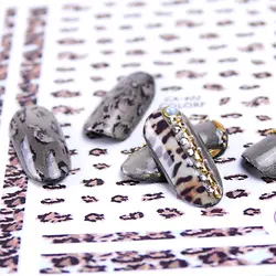 1 шт 3D наклейки-лак для ногтей Обертывания леопард точка синий коричневый ползунки клей ногти аксессуары Маникюр BECA401-409
