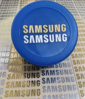 

Free shipping 3.1X0.6cm 100pcs / lot Silver Samsung logo metal paste Samsung galaxy S3 s4 s5 metal stickers Samsung logo