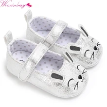 Обувь принцессы; Осенняя обувь из искусственной кожи для маленьких девочек; Уличная обувь с кошачьими мордочками и ушками для малышей