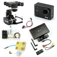 DIY Drone FPV Set with 1000mw Transmitter 7 Inch FPV Monitor Feiyu G3 3-axis Gimbal Gitup git2 Camera FPV Cable Panel Antenna