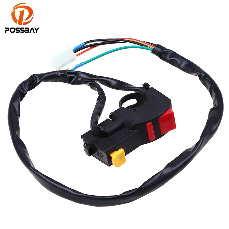 POSSBAY Universal Motorcycle Kill Button Switch On Handlebar Switches