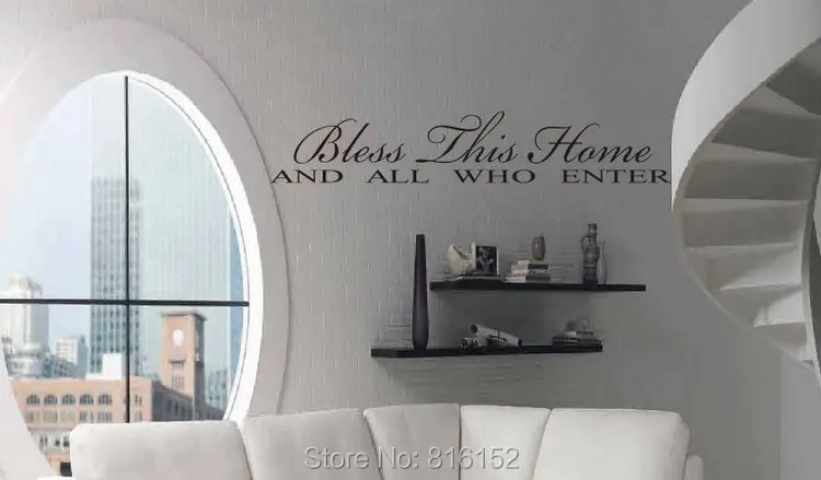 Bless This Home and All Who Enter Wall Decals Quotes Religious Sayings Vinyl Wall Art Decor Home Blessing Bless This Home and All Who Enter Wall Decals Quotes Religious Sayings Vinyl Wall Art Decor Home Blessing