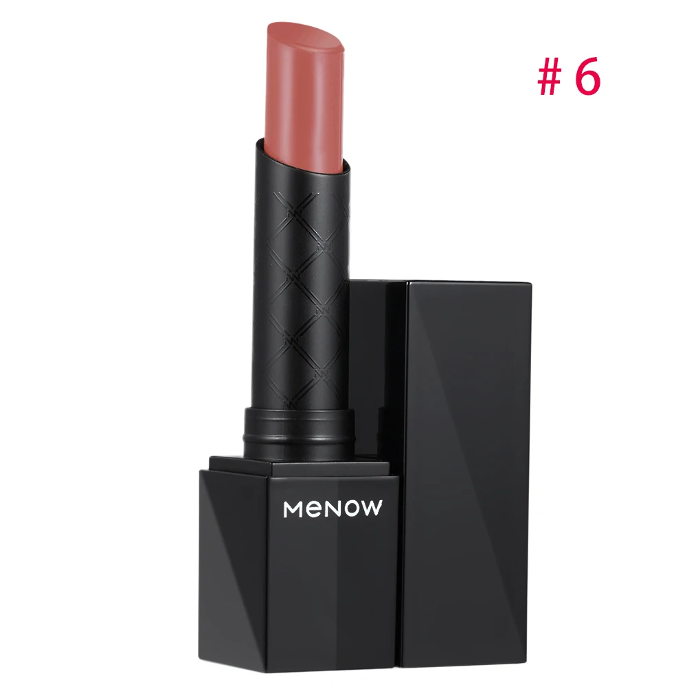 6 MENOW Matte Lipsticks Moisture Cosmetic Tint Lips Rouge Non Stick-on Cup Long Lasting Makeup Lip Cream Nude Makeup Lipstick - Цвет: 6