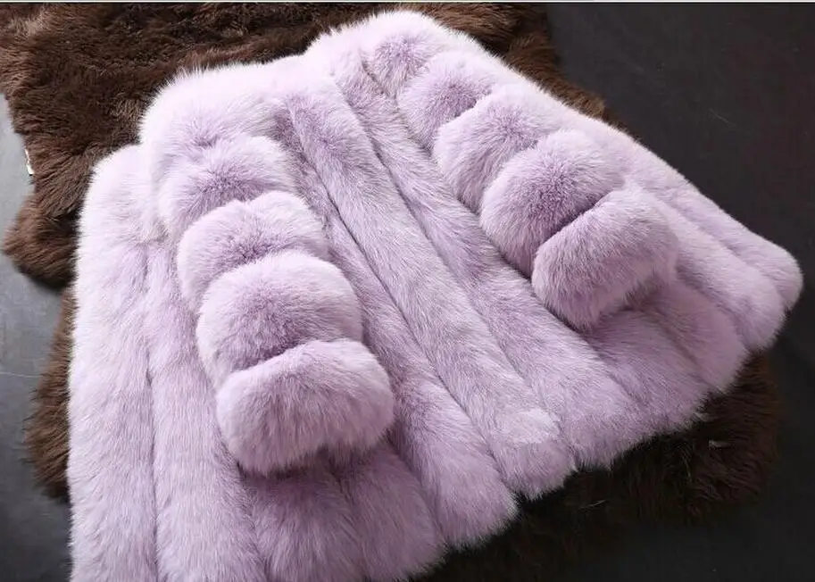 Pele rouge Bf309 2016 Red Lâche blanc D'hiver Artificielle De Wine Nouveau Vestes Casaco montage lavande rose Chaud Manteau Fourrure Femmes Épais Mode Renard adZUnUq8H