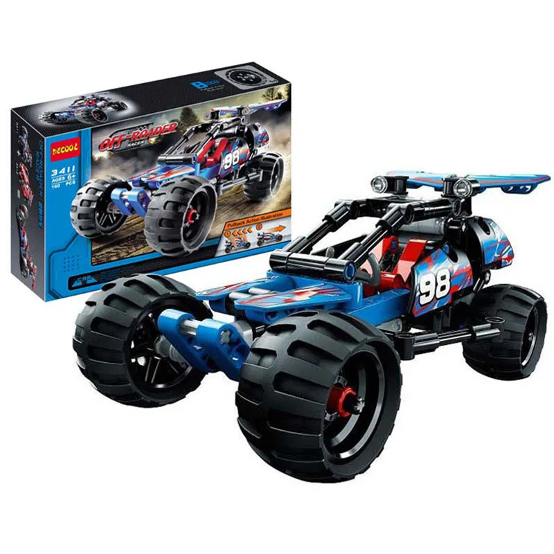 building blocks toys car offroad racing cars combination plug in children