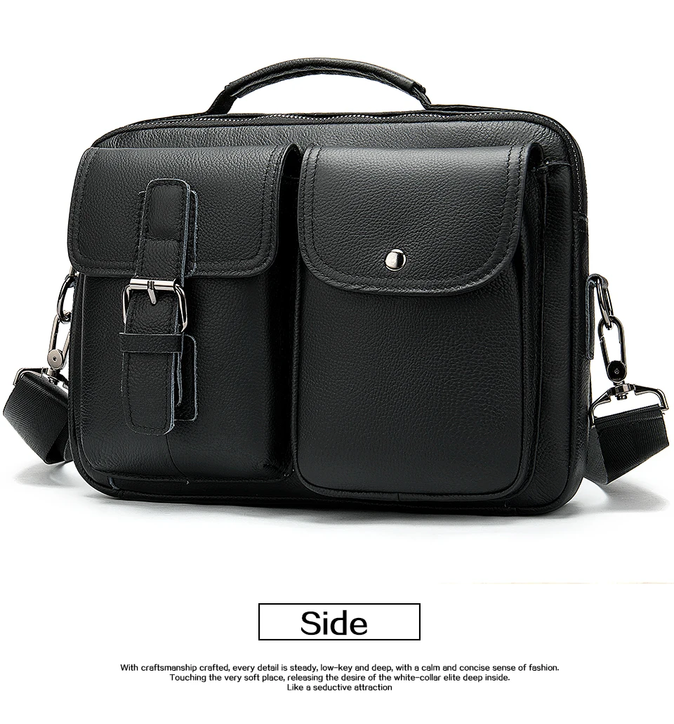 mens genuine leather computer bag men leather bag men vintage business briefcase for mens briefcase laptop bags aktentasche 8592