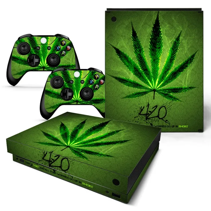 

Weed Design Customized Design decals cover wrap For Xbox One X Skin Decal Vinyl Sticker